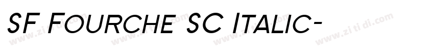 SF Fourche SC Italic字体转换